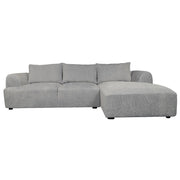 Bank Canterbury 2,5-zits, chaise longue rechts – Taupe – 293 x 87 cm | Tower Living