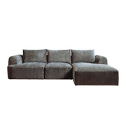 Bank Canterbury 2,5-zits, chaise longue rechts – Grijs – 293 x 87 cm | Tower Living