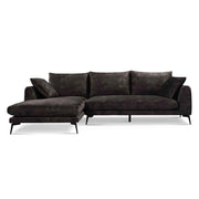 Bank Nottingham 2,5-zits, chaise longue links – Antraciet – 287.5 x 92 cm | Tower Living