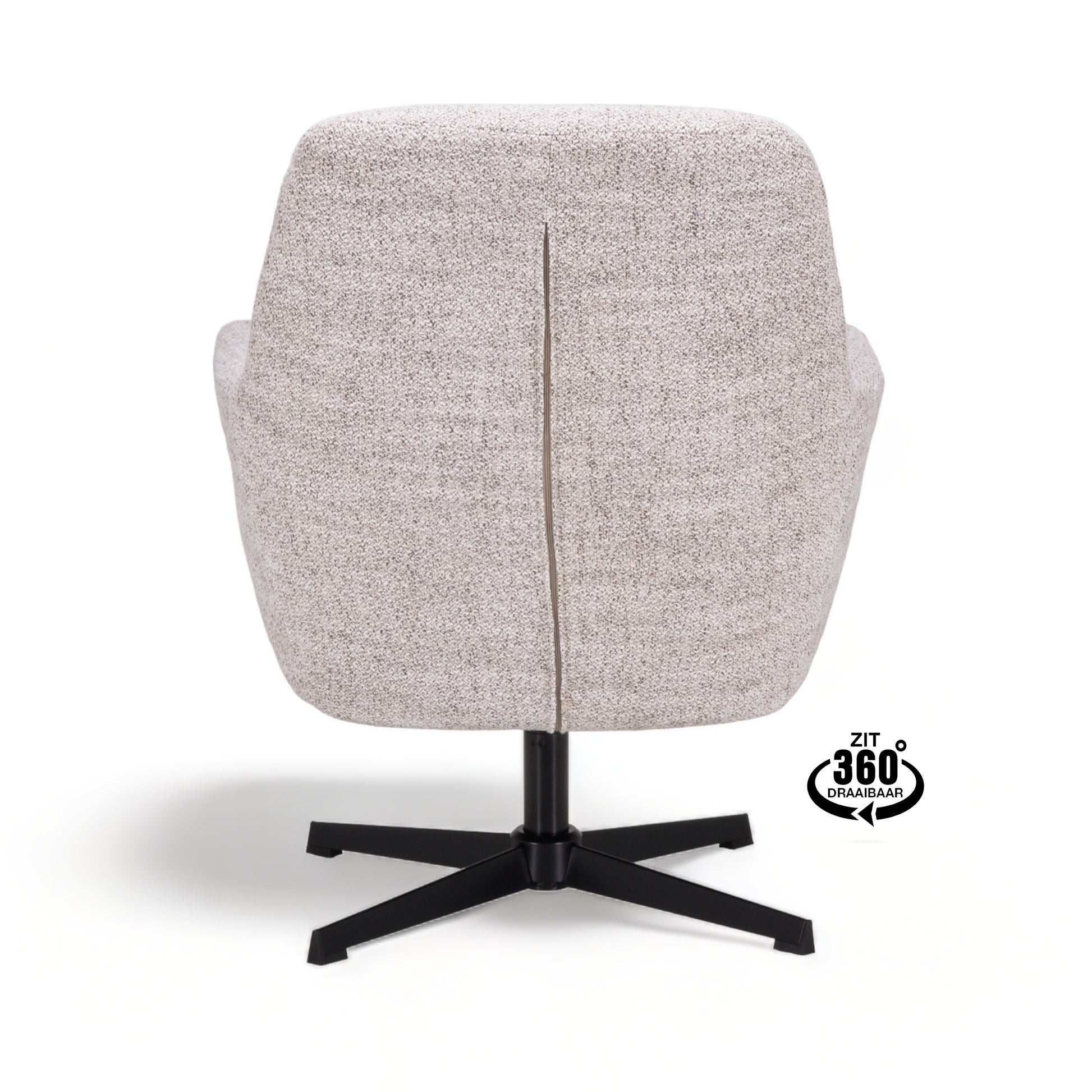 Fauteuil Skye Stof Oasis Bisque Draaivoet Zwart
