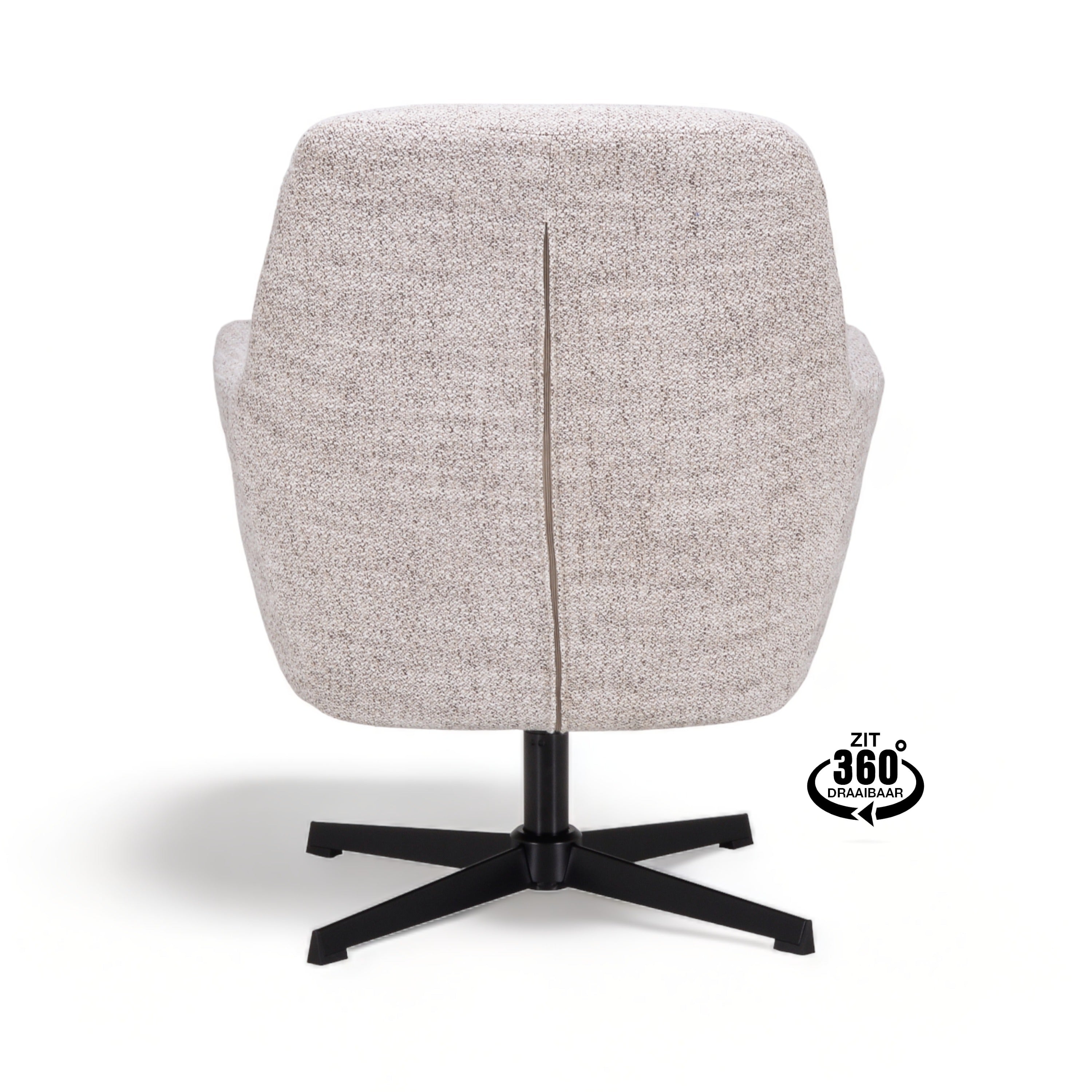 Fauteuil Skye Stof Oasis Bisque Draaivoet Zwart