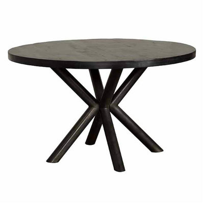 Ronde eettafel Selva – Zwart – 130 x 130 x 77 cm | Tower Living