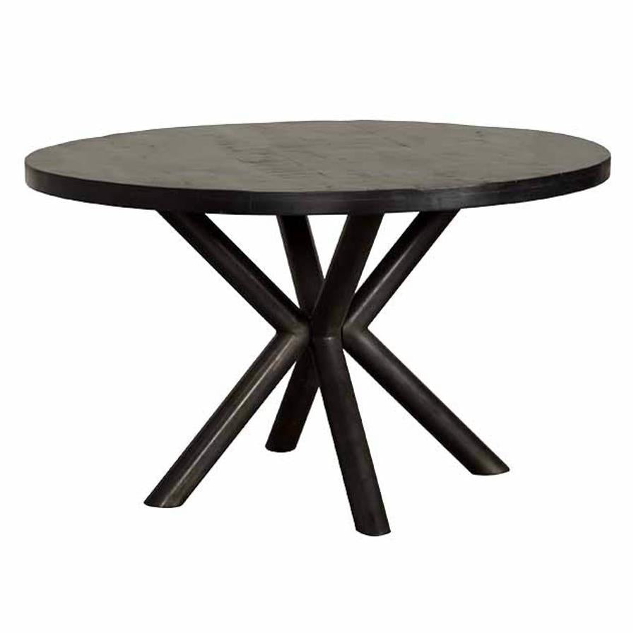 Eetkamertafel – Selva – Zwart – 130 x 130 x 77 cm – Tower Living