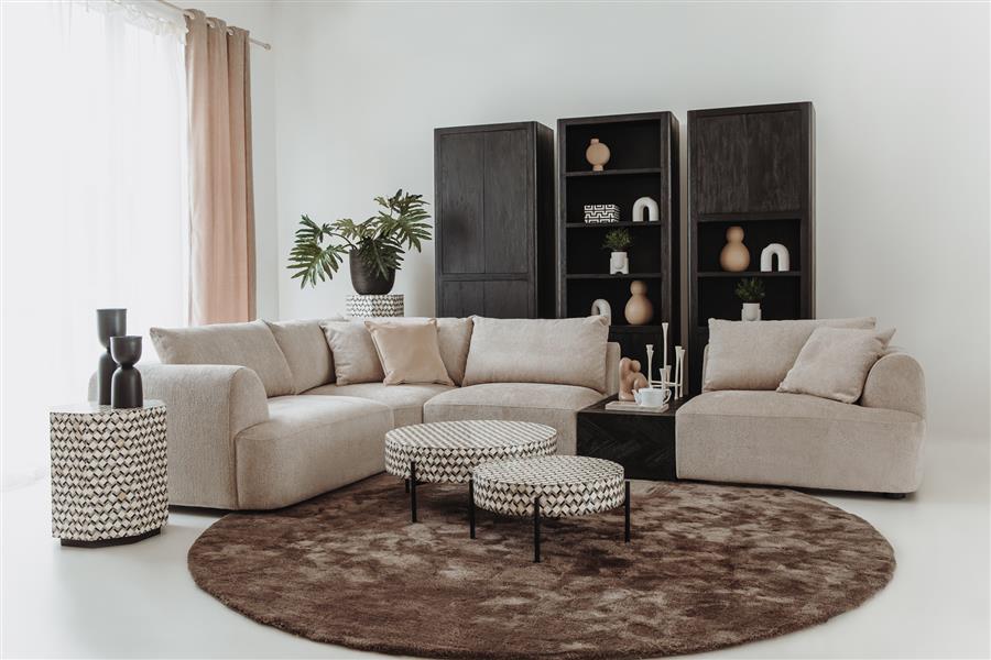 Salontafel – Brendola – Wit/Zwart – 60 x 60 x 40 cm – Tower Living