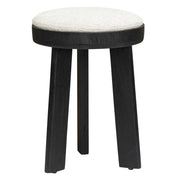Poef Ossana Kruk Rond – Zwart – 40 x 40 x 50 cm | Tower Living