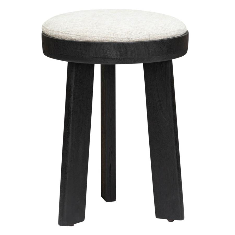 Poef – Ossana Kruk Rond – Zwart – Tower Living
