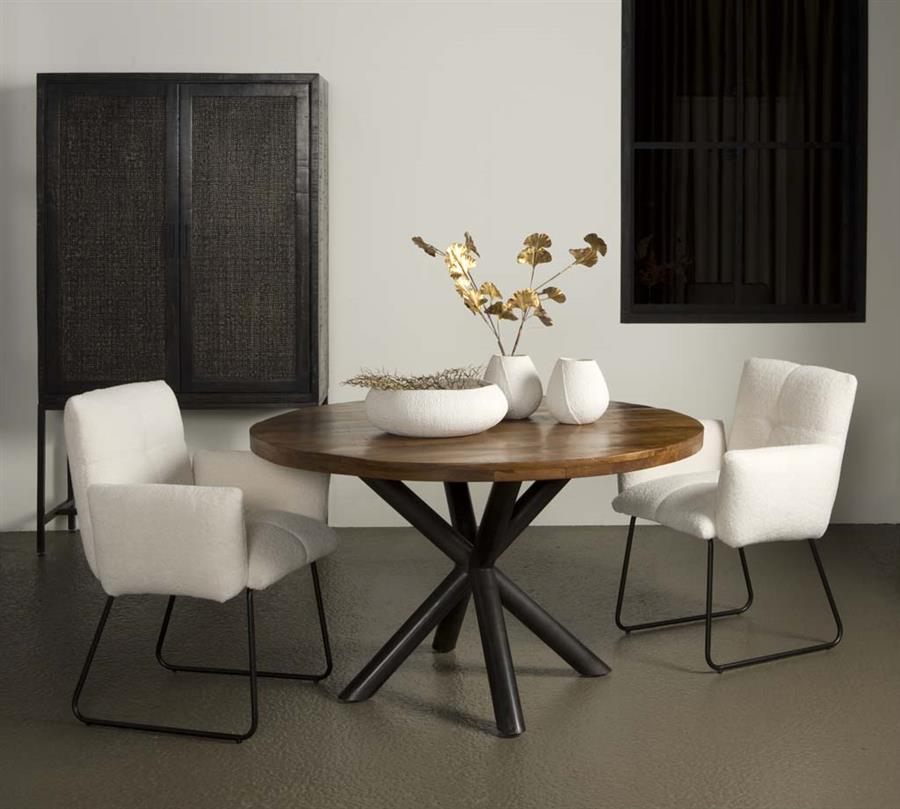 Eetkamertafel – Selva – Bruin – 130 x 130 x 77 cm – Tower Living