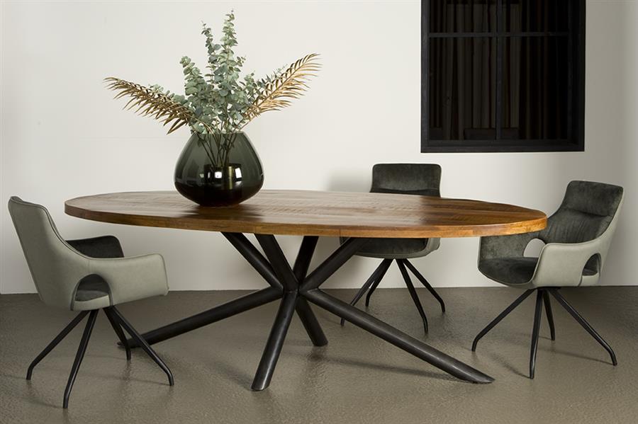 Eetkamertafel – Selva – Bruin – 240 x 110 x 77 cm – Tower Living