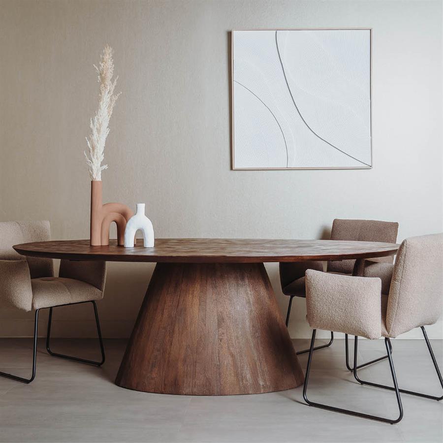 Eetkamertafel – Premana – Bruin – 240 x 120 x 77 cm – Tower Living