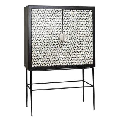 Opbergkast – Brendola – Wit/Zwart – 100 x 150 cm – Tower Living