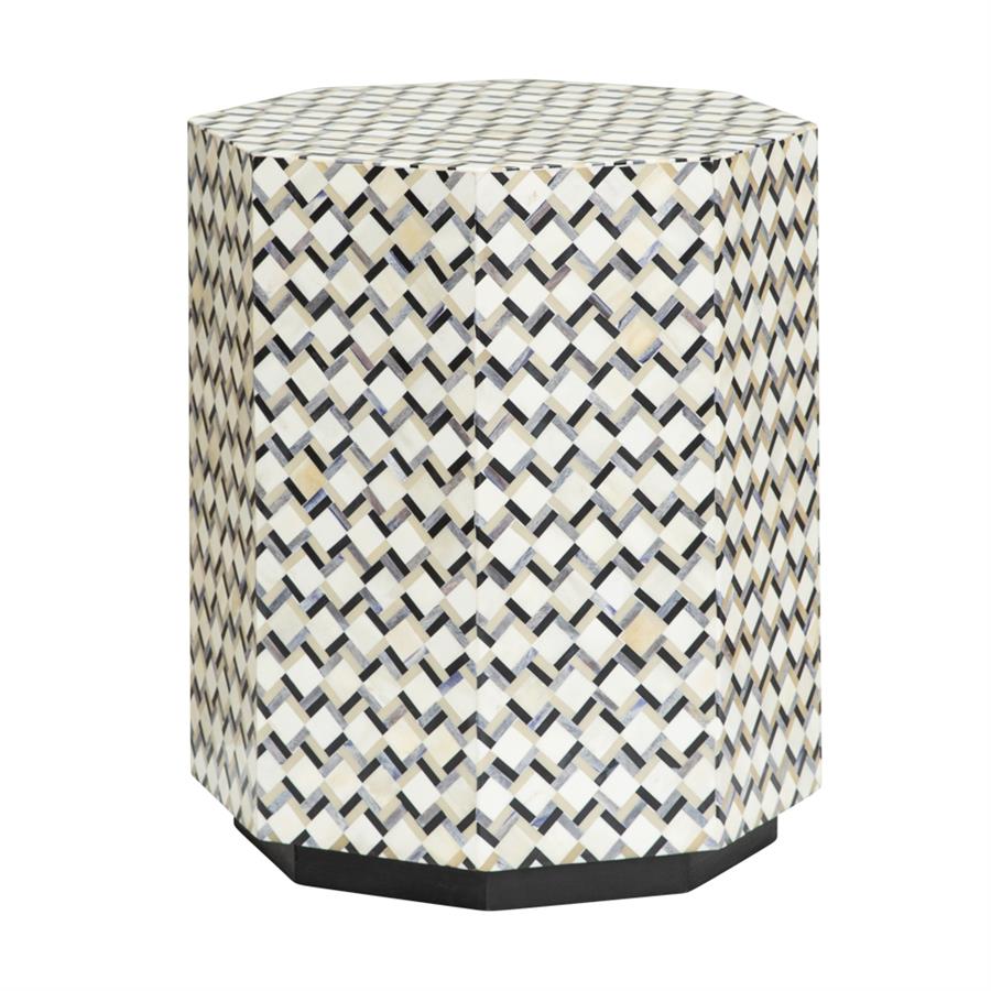 Salontafel – Brendola – Wit/Zwart – 45 x 45 x 55 cm – Tower Living