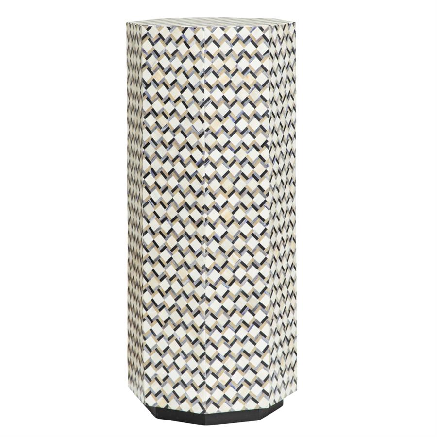 Salontafel – Brendola – Wit/Zwart – 40 x 40 x 100 cm – Tower Living