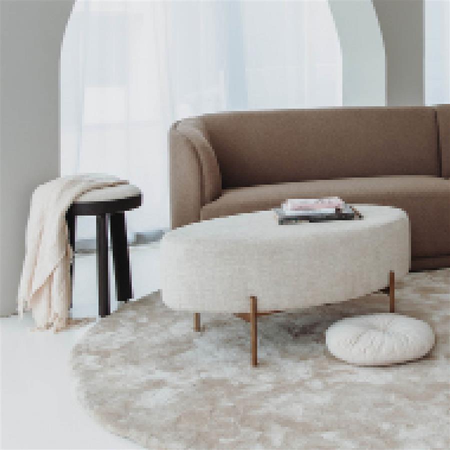 Poef – Ossana Kruk Rond – Zwart – Tower Living