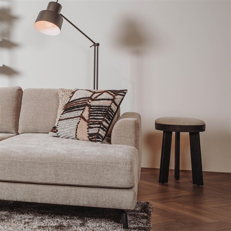 Poef – Ossana Kruk Rond – Zwart – Tower Living