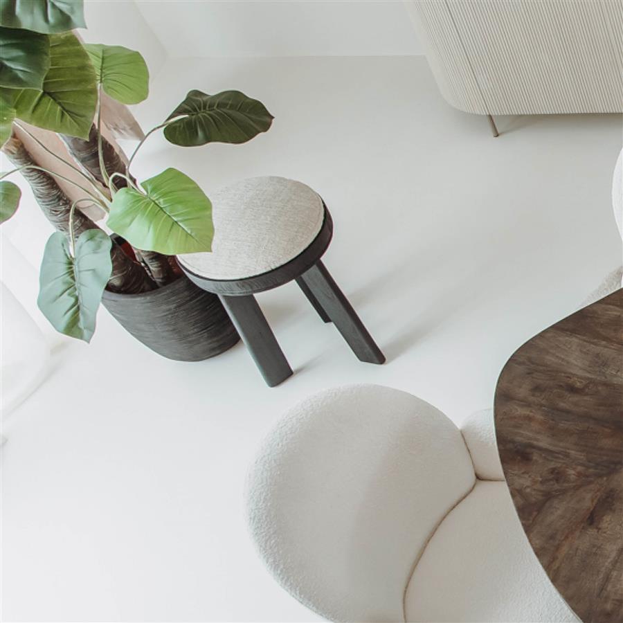 Poef – Ossana Kruk Rond – Zwart – Tower Living