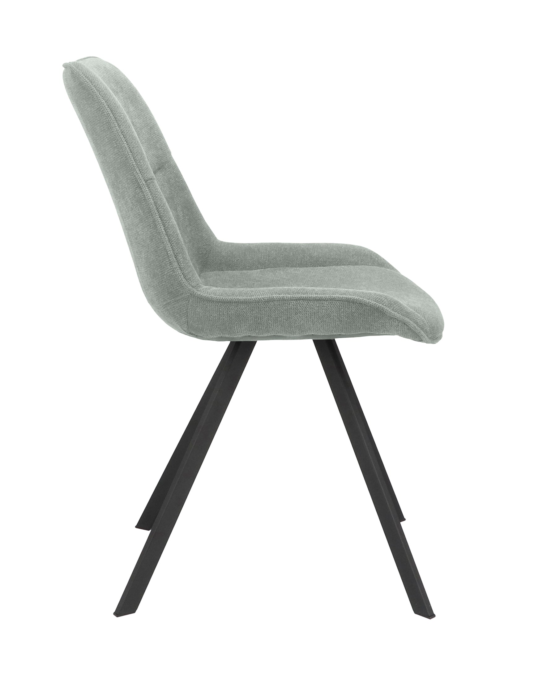 Eetkamerstoel Abby Stof Bloq Forest Leg Black