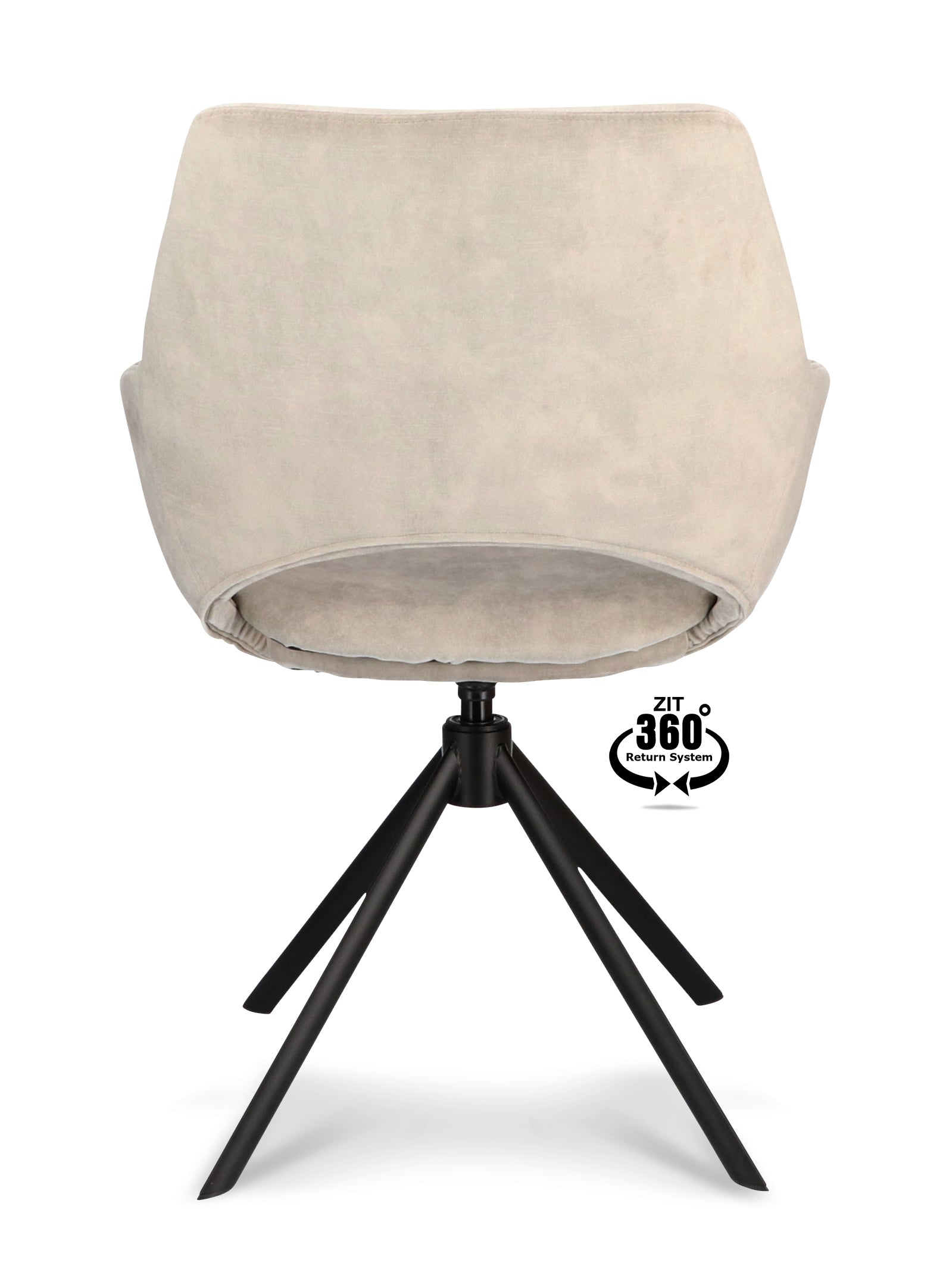 Armstoel Ahsoka Stof Alpine Natural Leg Black 360° Return-system