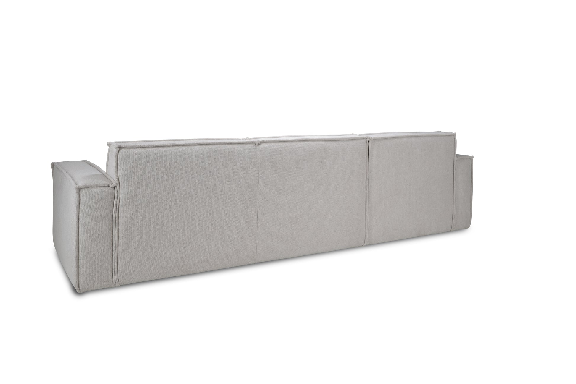 Bank Alba Hoekcombinatie 2.5-zits - Longchair Rond Voorstaand Links Stof Mito Natural