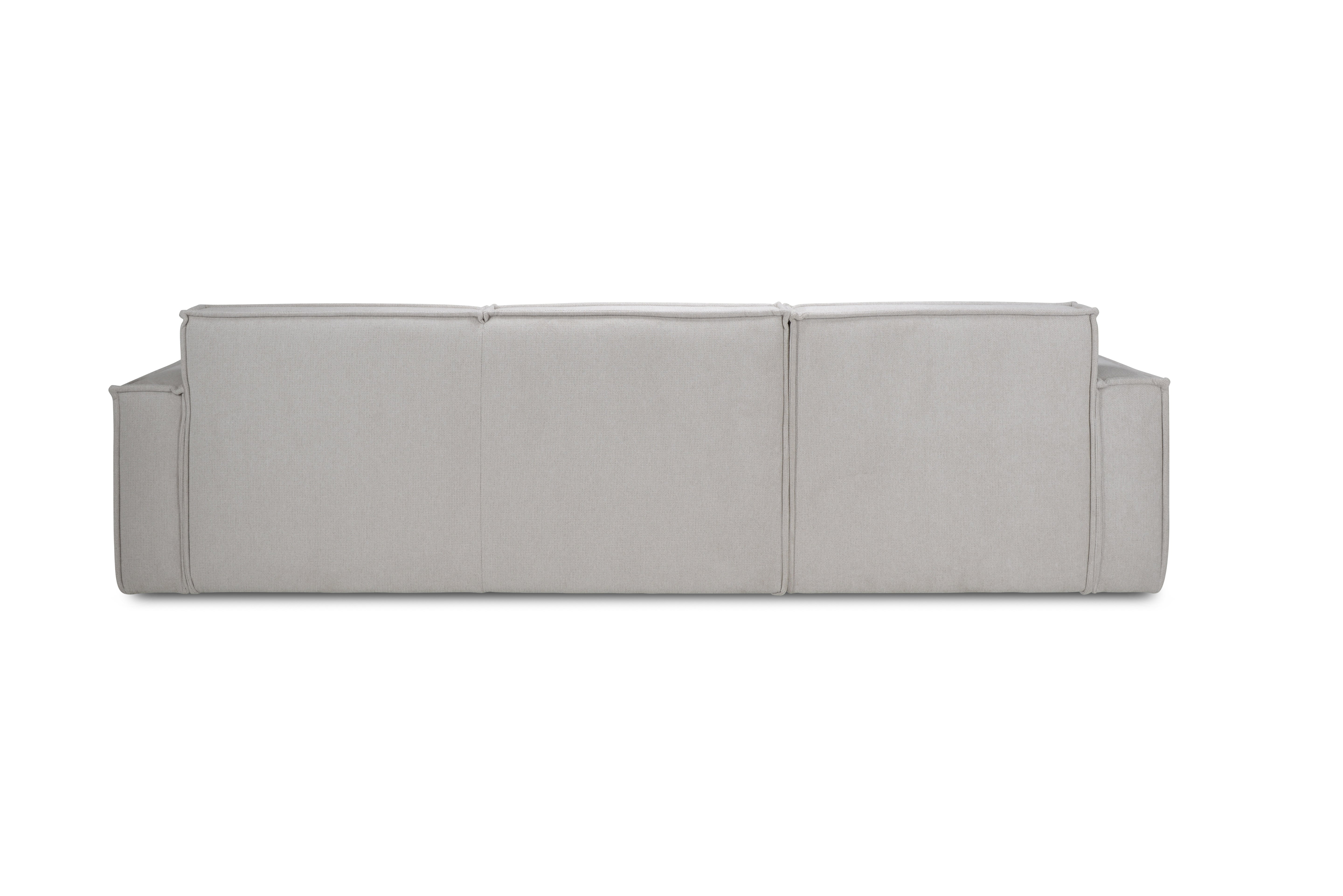 Bank Alba Hoekcombinatie 2.5-zits - Longchair Rond Voorstaand Links Stof Mito Natural