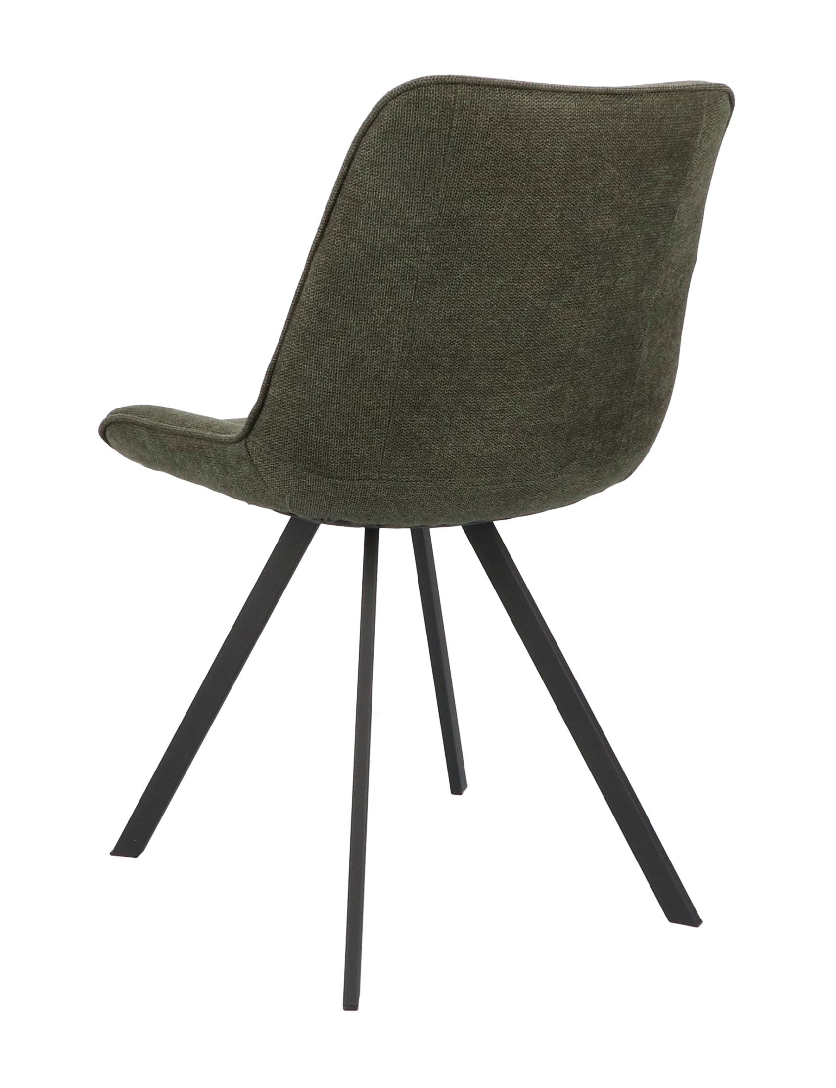 Eetkamerstoel Abby Stof Bloq Forest Leg Black
