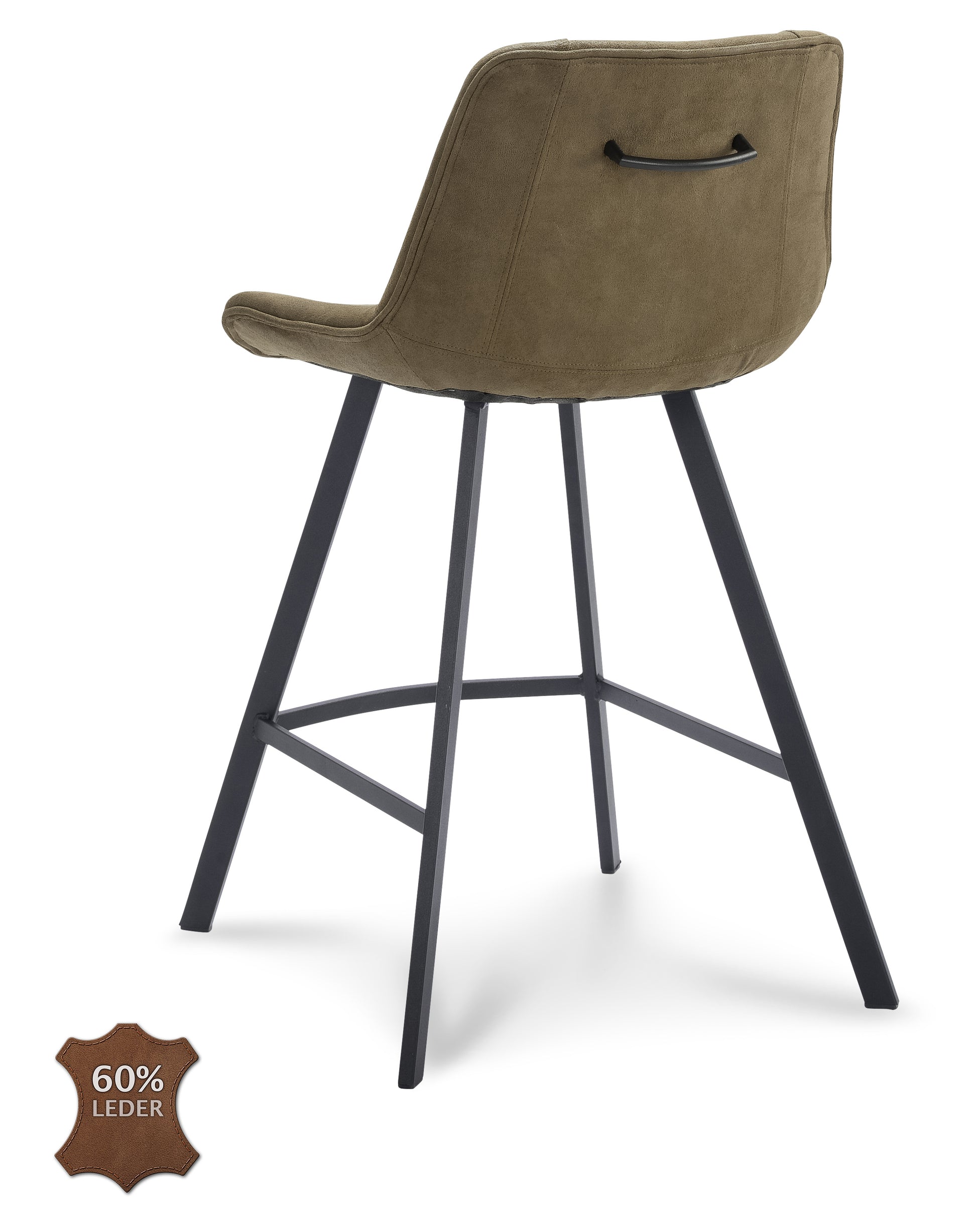 Barkruk Blake ZH 65 Microleder Bull Camel Leg Black