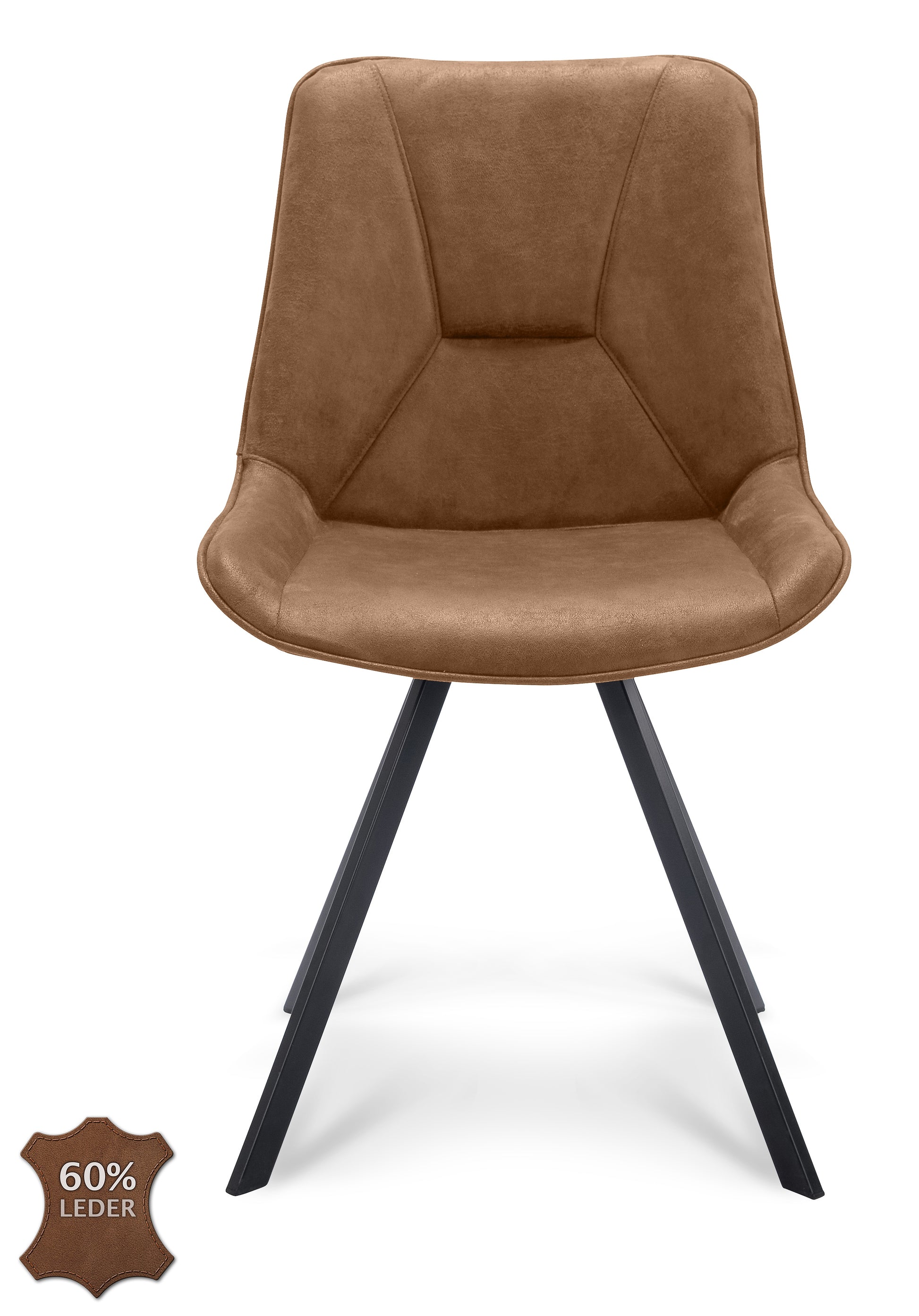 Eetkamerstoel Blake Microleder Bull Graphite Leg Black