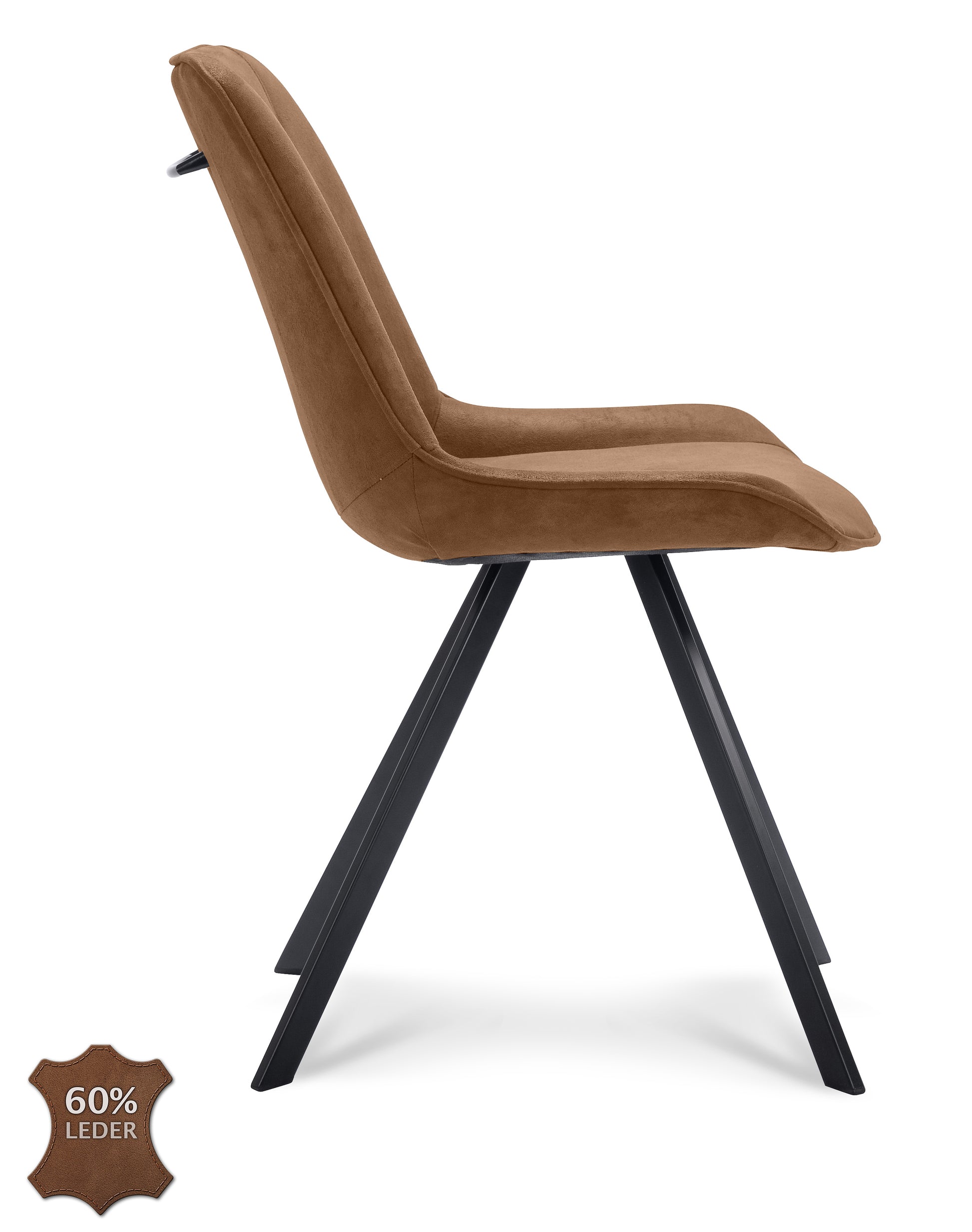 Eetkamerstoel Blake Microleder Bull Graphite Leg Black