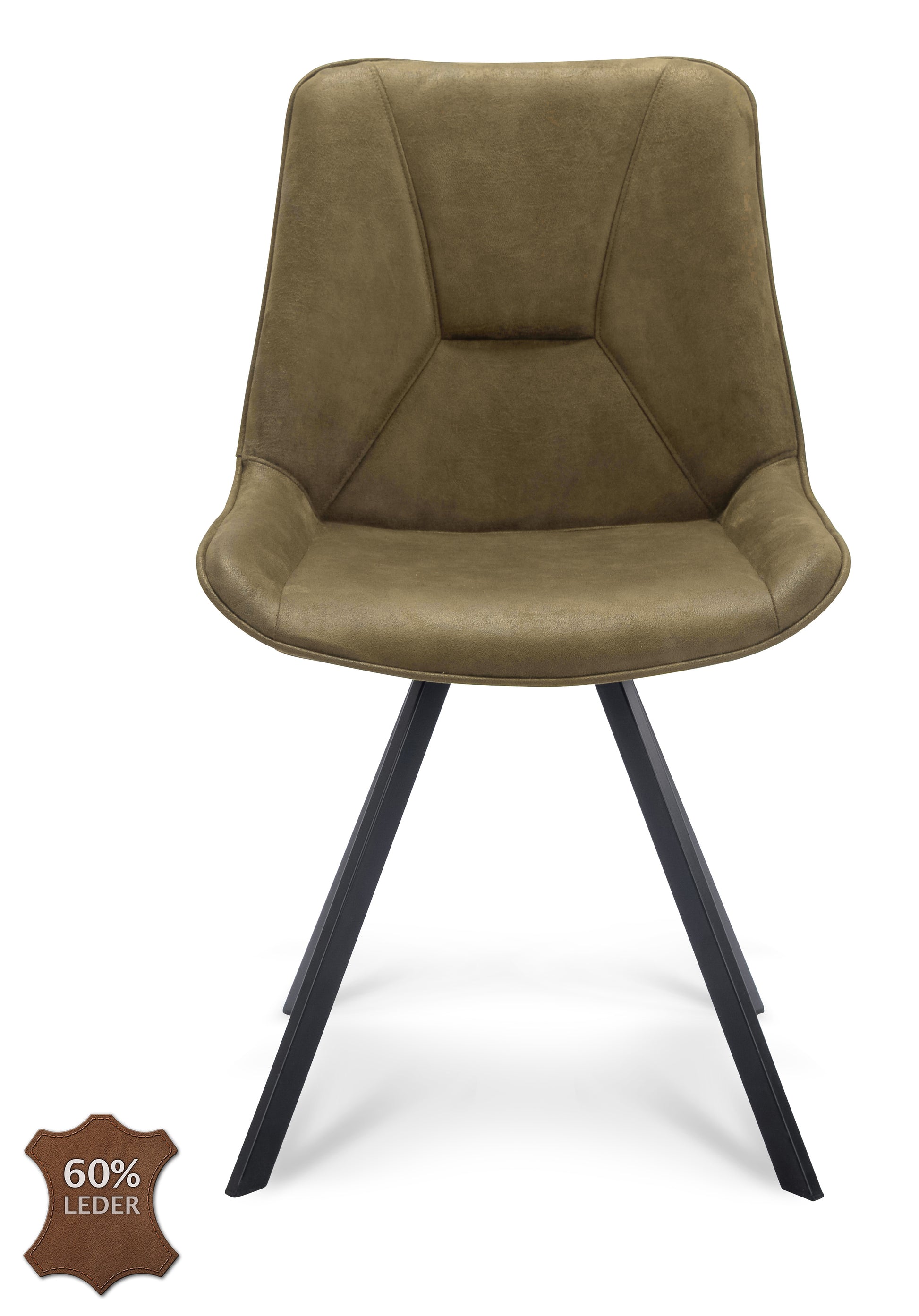Eetkamerstoel Blake Microleder Bull Graphite Leg Black