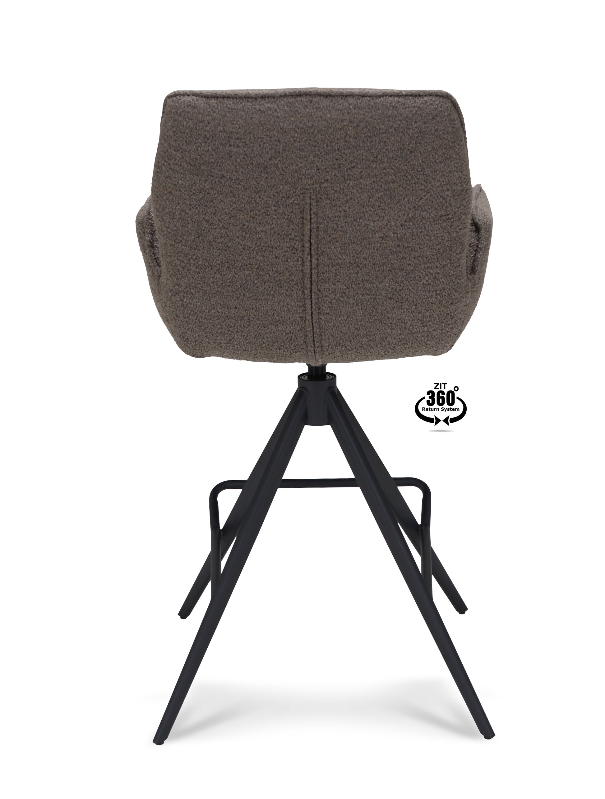 Barkruk met armleuning Bliss - ZH 65 Stof Alpine Natural Leg Black 360° Return-system