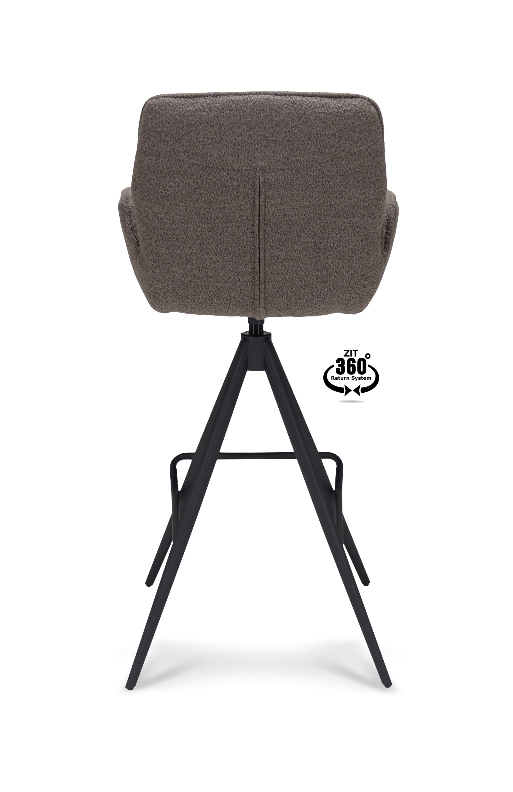 Barkruk met armleuning Bliss - ZH 80 Stof Alpine Natural Leg Black 360° Return-system