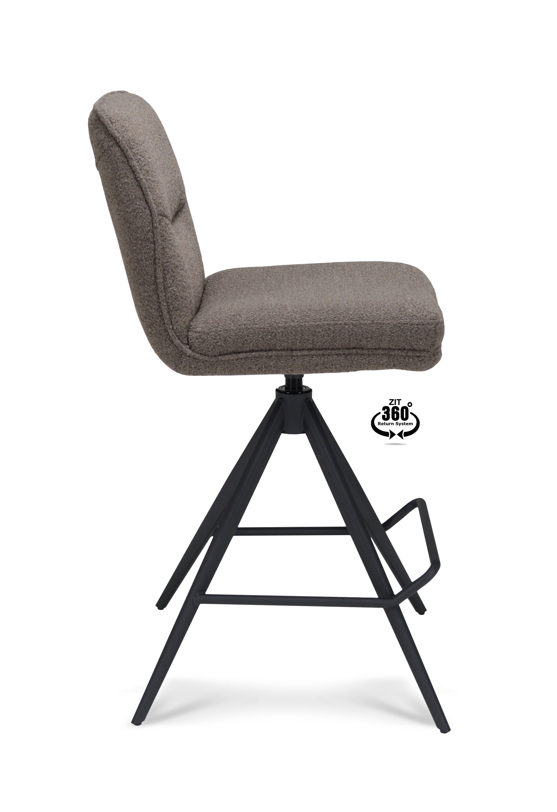 Barkruk Bliss - ZH 65 Stof Alpine Natural Leg Black 360° Return-system