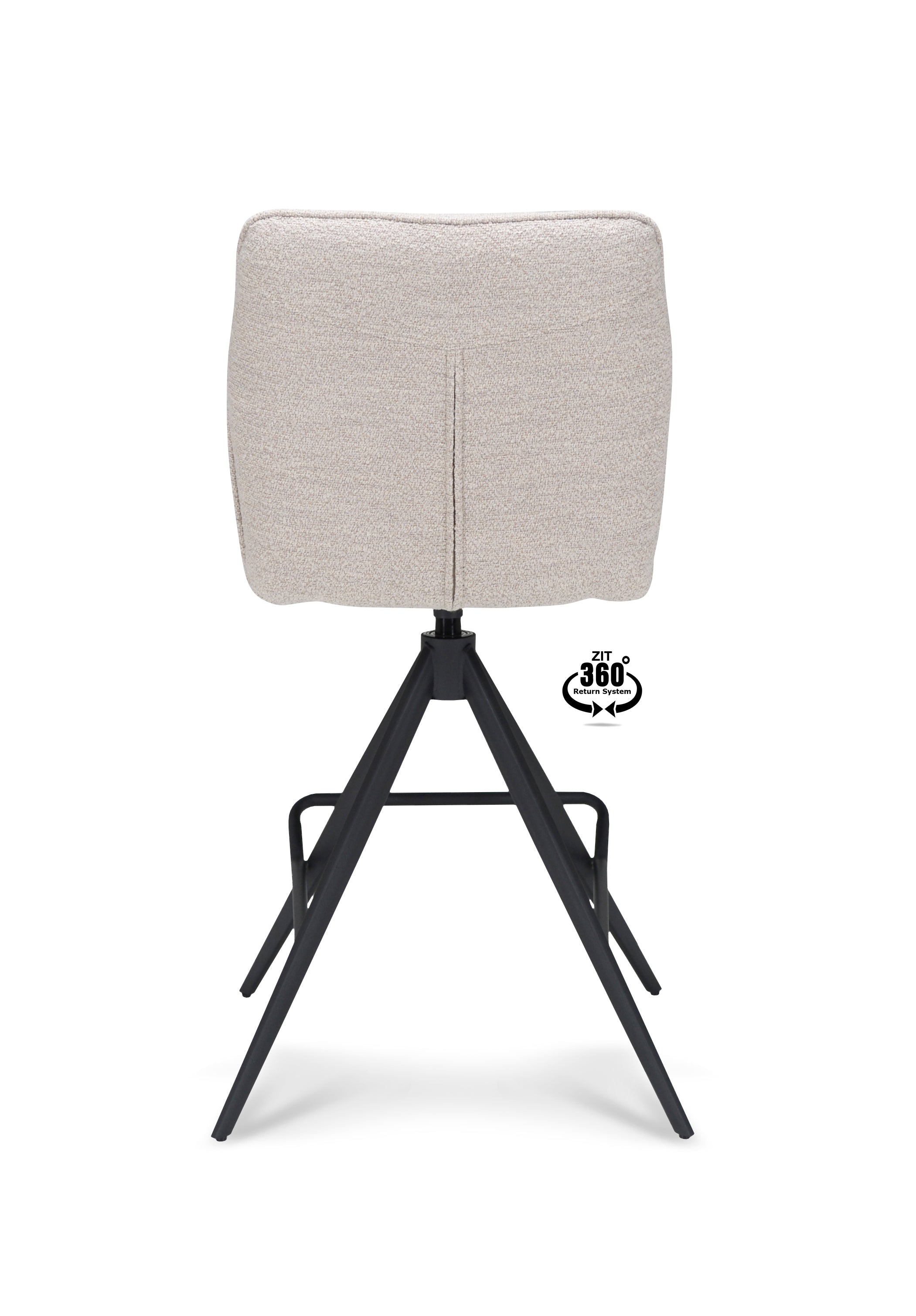 Barkruk Bliss - ZH 65 Stof Alpine Natural Leg Black 360° Return-system