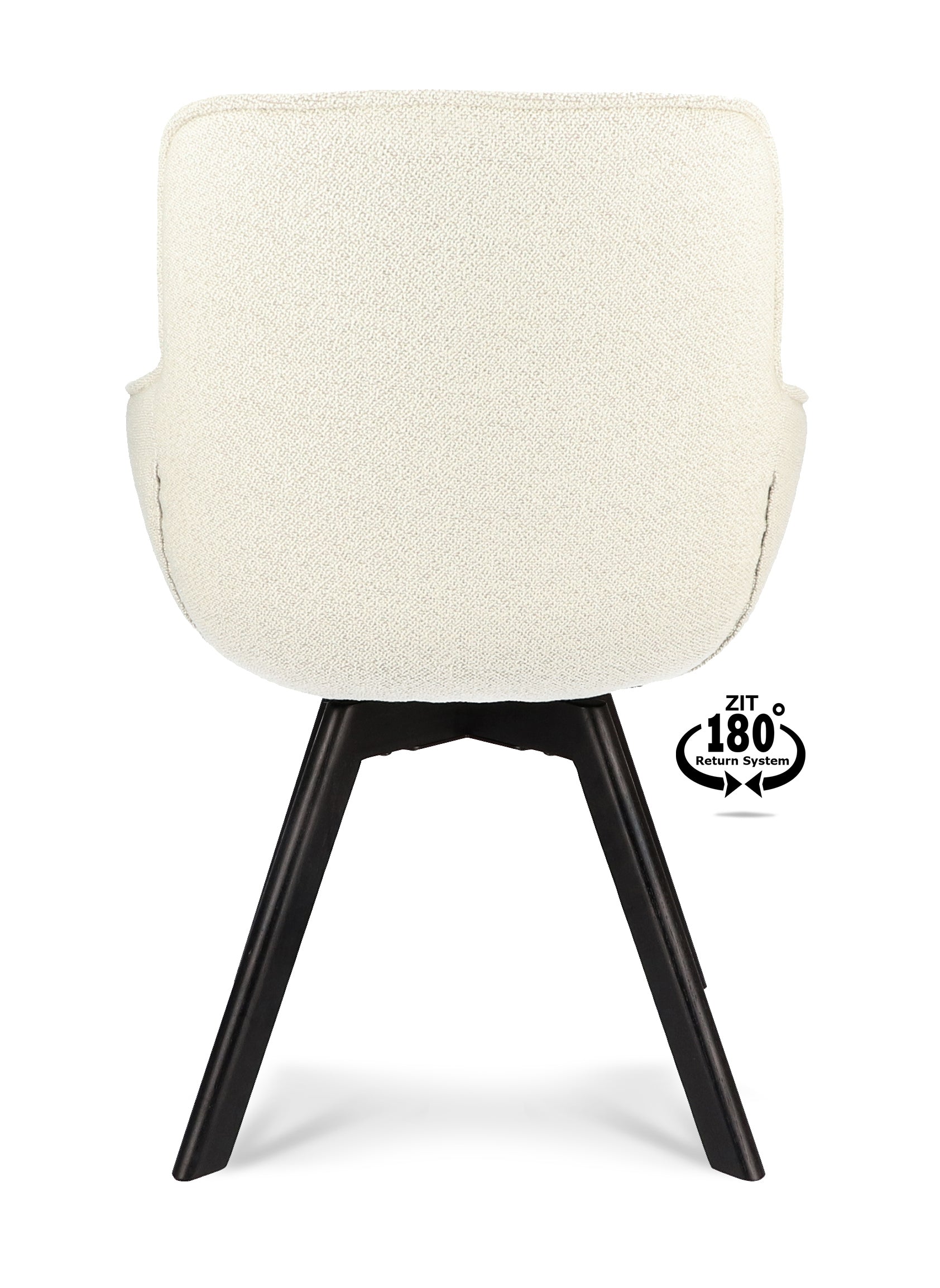 Armstoel Botanic Stof Mose Natural Leg Black Oak 180° Return-system