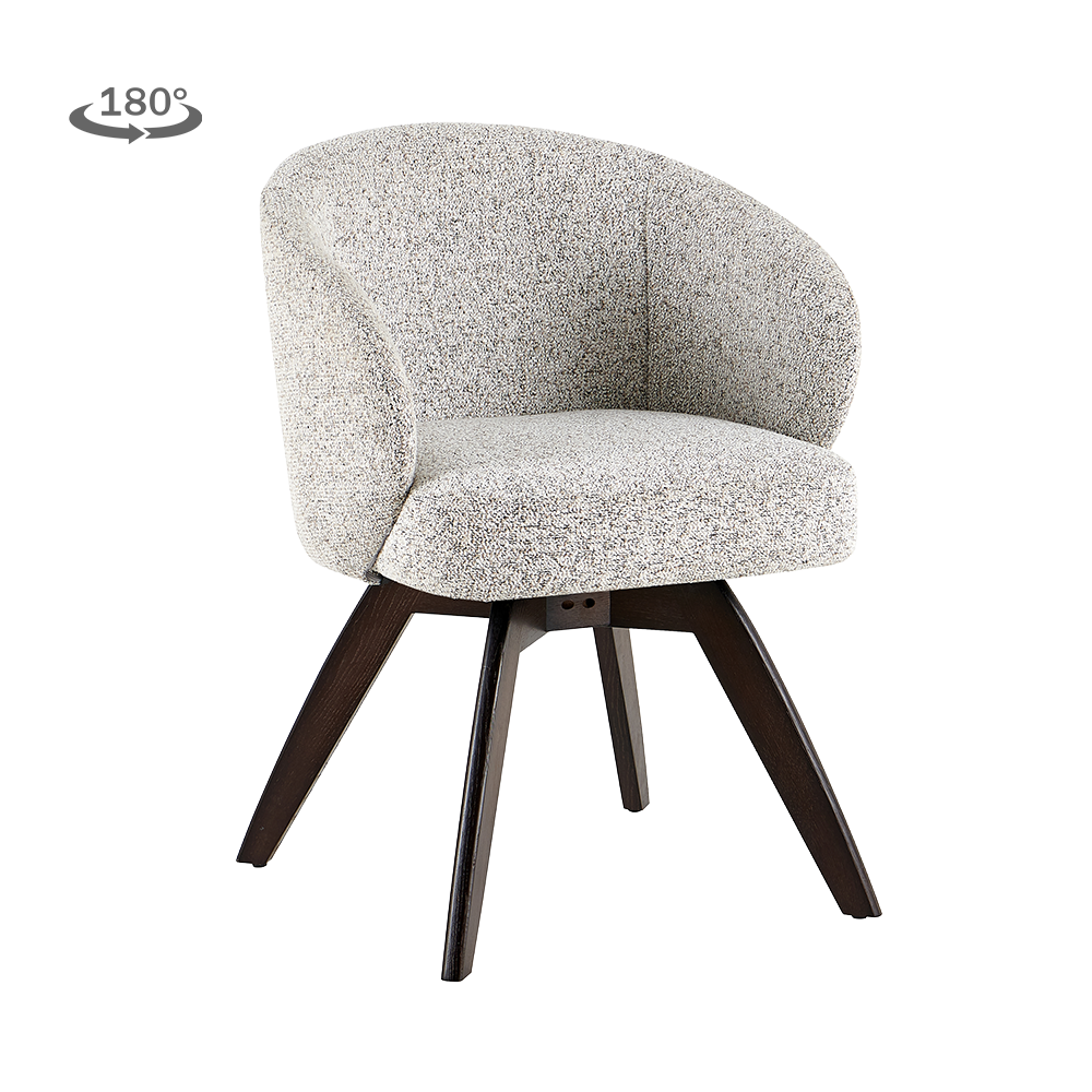 Brescia Armstoel - Puente 06 beige white - Espresso (draaibaar)