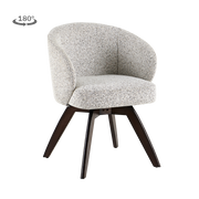 Brescia Armstoel - Puente 06 beige white - Espresso (draaibaar)