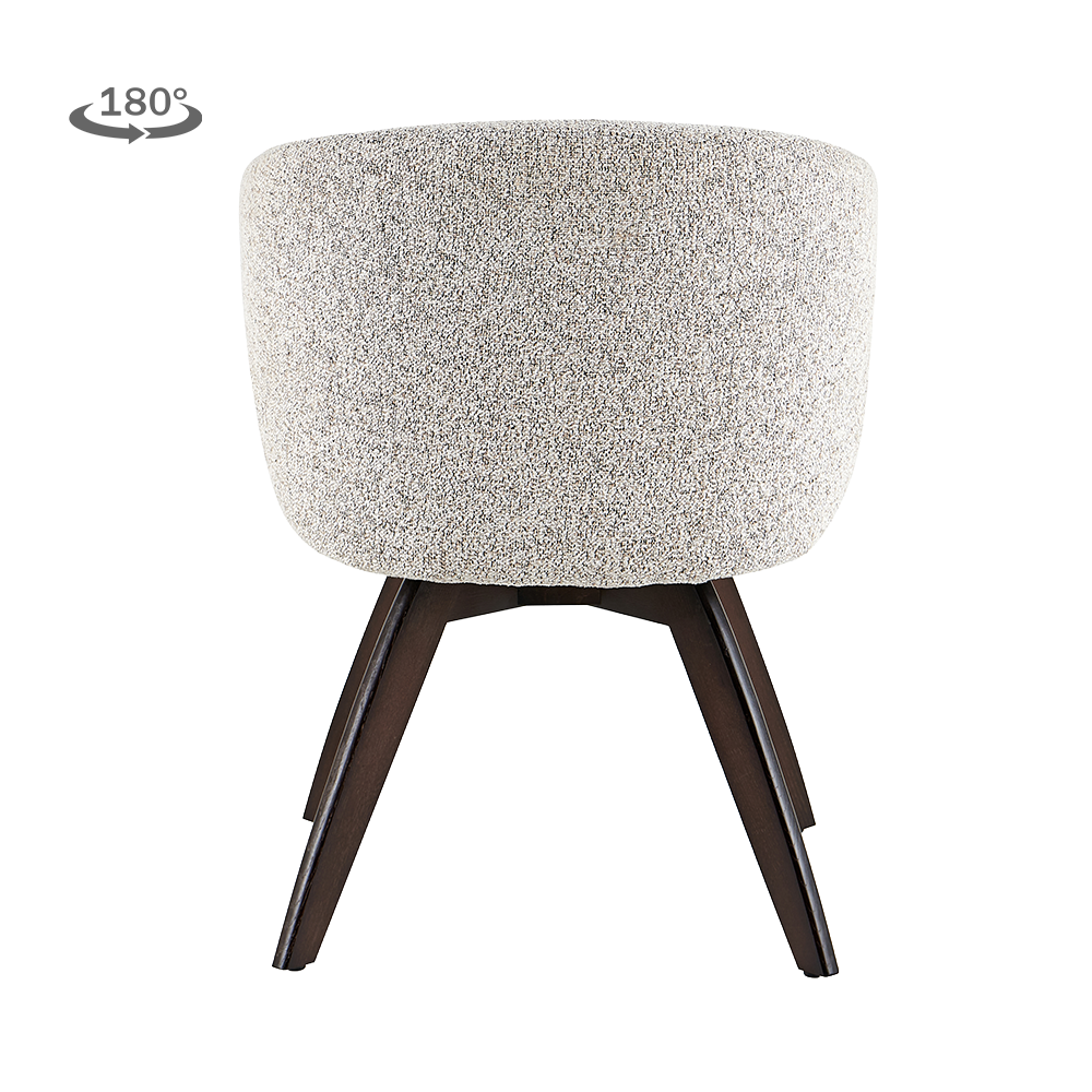 Brescia Armstoel - Puente 06 beige white - Espresso (draaibaar)