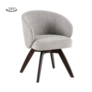 Brescia Armstoel - Puente 09 light grey-  Espresso (draaibaar)