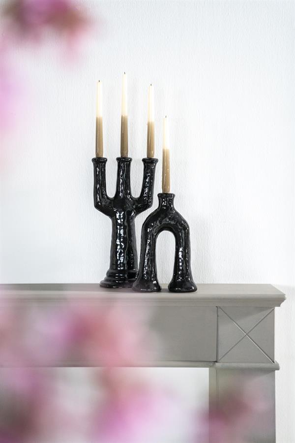 Candles Blix large 18.4x14.3x38.5 – zwart | By Boo