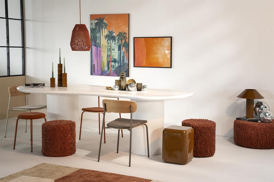 Poufs and stools Stool Dixon 34x34x42 – mustard | By Boo