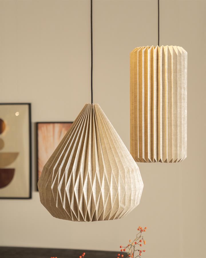 Lamp Pendant lamp Zuki 1 26x26x51 – natuurlijk | By Boo