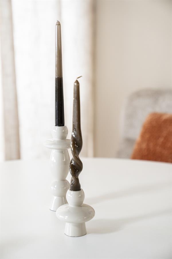 Candles Barolo (set of 2) 8x8x20 / 8.5x8.5x9 – beige | By Boo