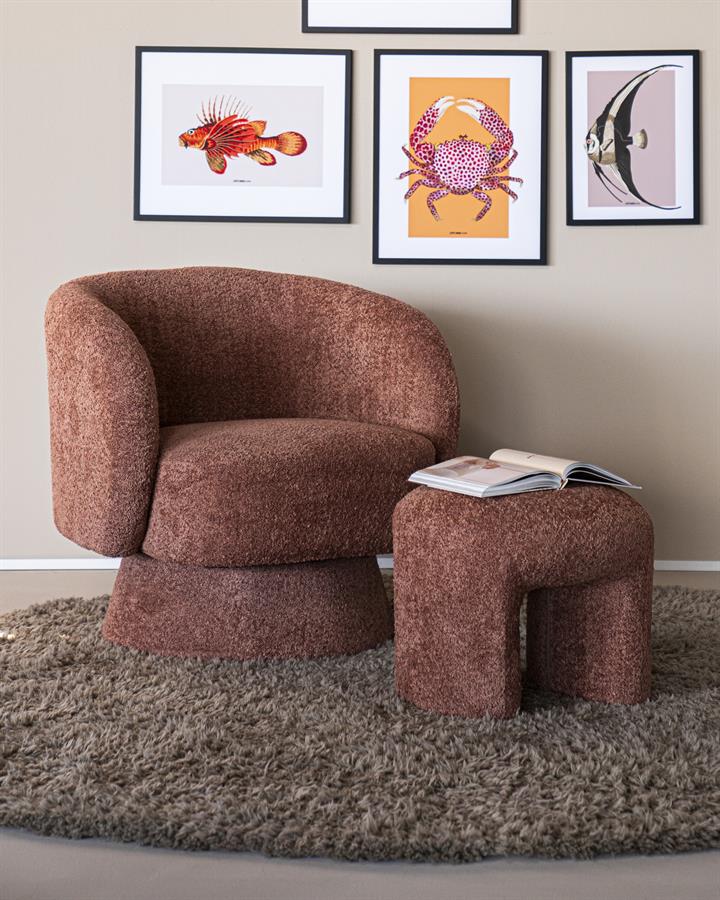 Poufs and stools Sahi 46x44x41 – terra | By Boo