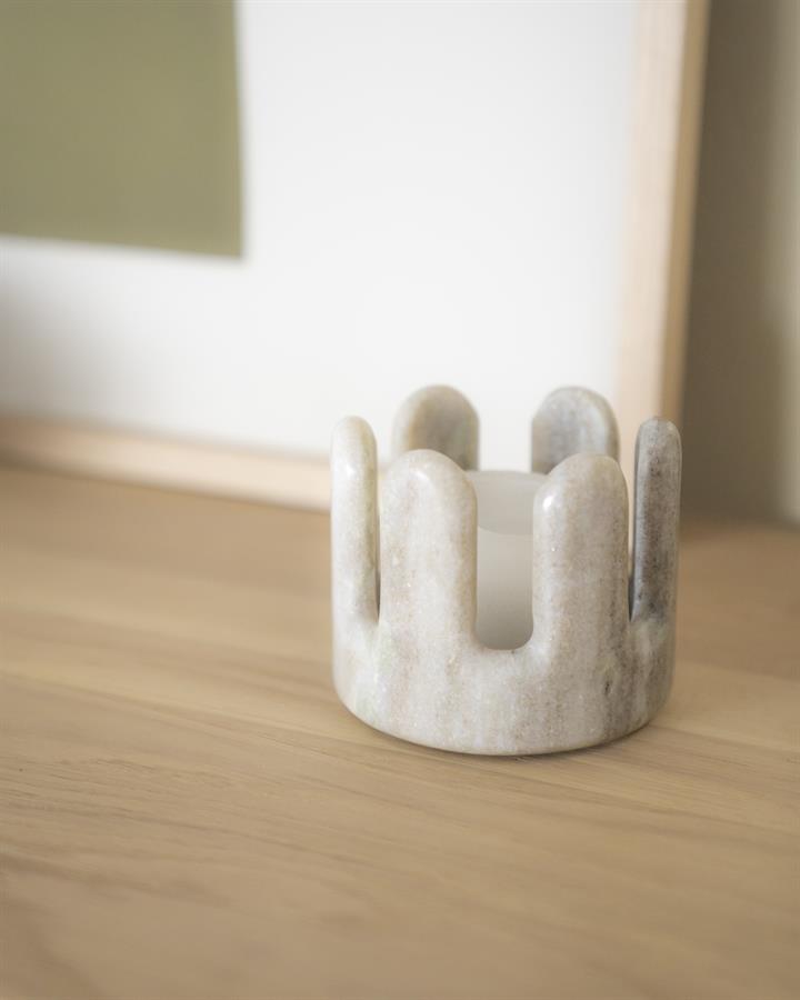 Candles Rona 10x10x8,5 – bruin | By Boo