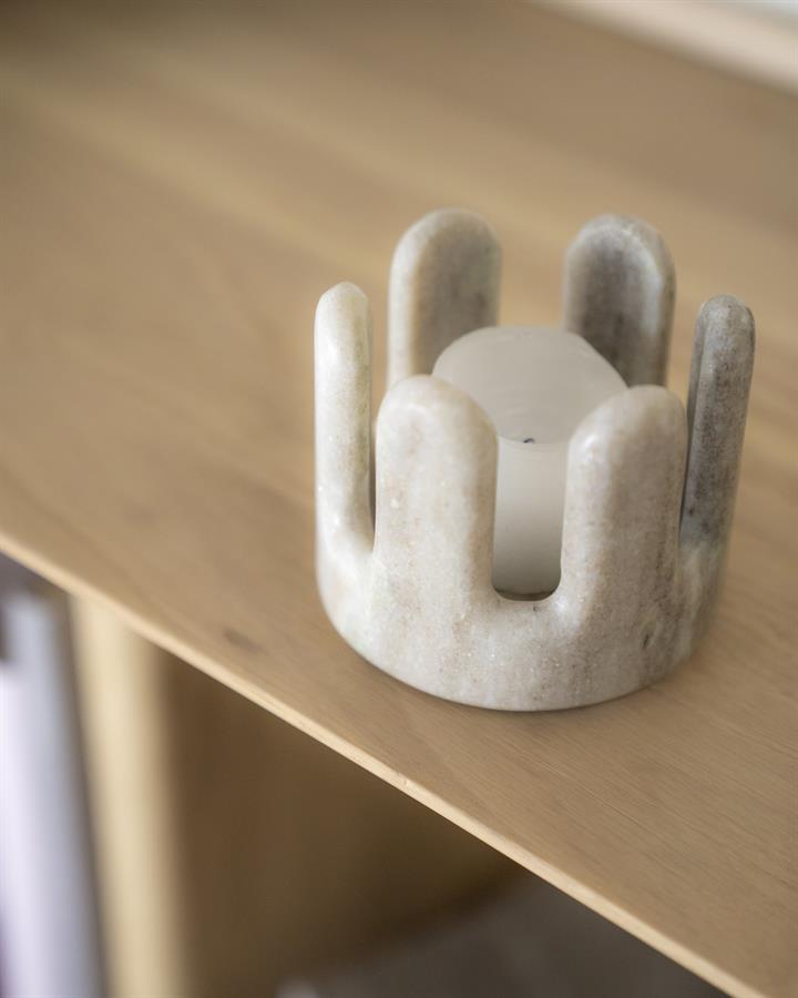 Candles Rona 10x10x8,5 – bruin | By Boo