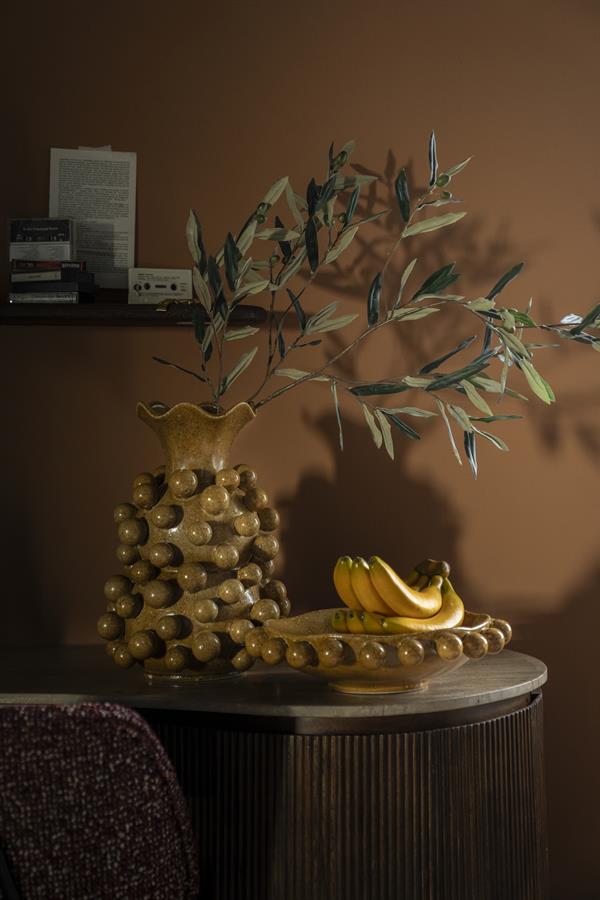 Pottery and vases Vase Viro 28,3x28,3x39,7 – geel | By Boo