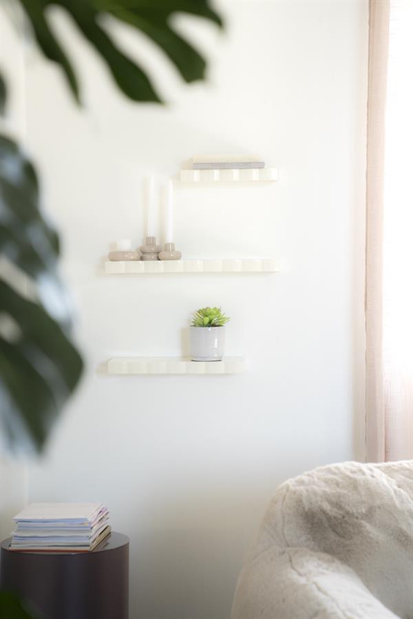 Wanddecoratie Wall shelf Prinz 32.5x14x4 / 45.5x14x4 / 58.5x14x4 – beige | By Boo
