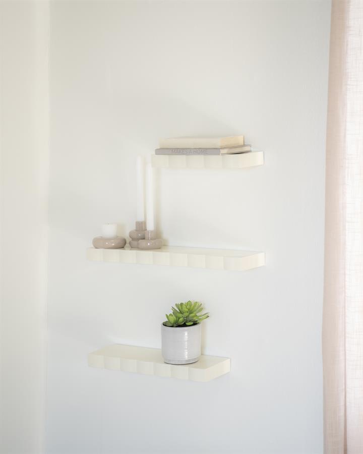 Wanddecoratie Wall shelf Prinz 32.5x14x4 / 45.5x14x4 / 58.5x14x4 – beige | By Boo