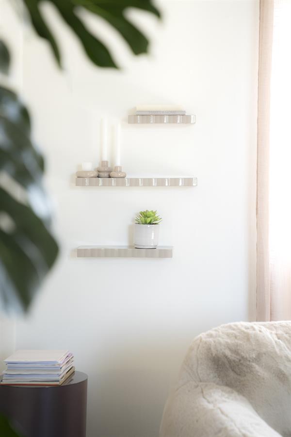 Wanddecoratie Wall shelf Prinz 32.5x14x4 / 45.5x14x4 / 58.5x14x4 – taupe | By Boo