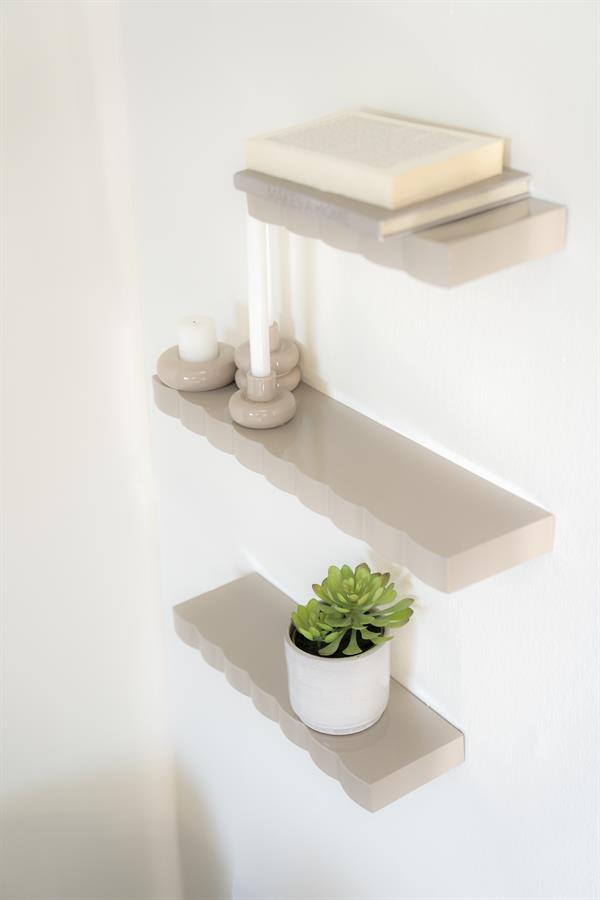 Wanddecoratie Wall shelf Prinz 32.5x14x4 / 45.5x14x4 / 58.5x14x4 – taupe | By Boo