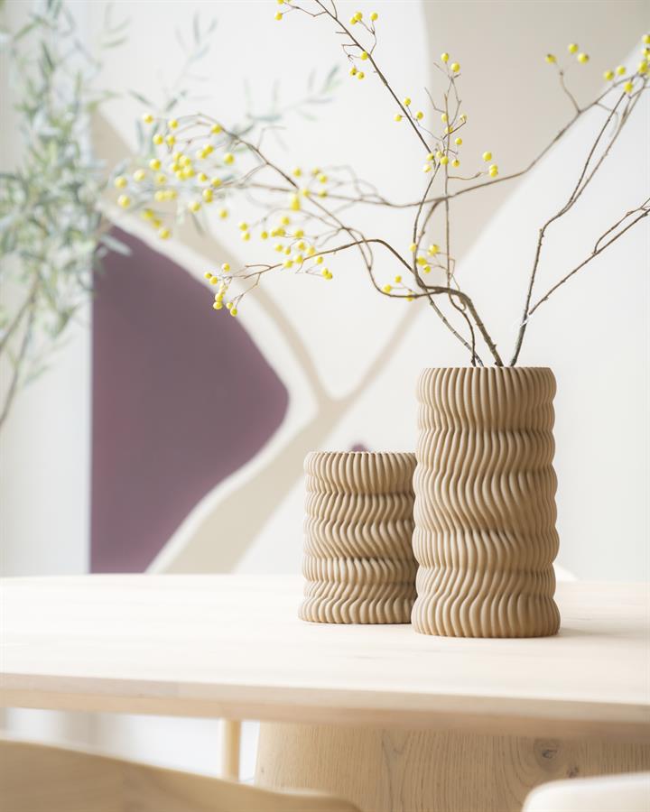 Pottery and vases Vase Mae large 17x17x30 – beige | By Boo